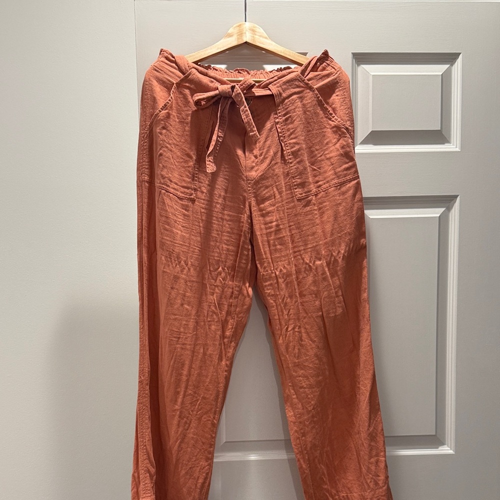 Women's Wide Leg Pants in Rust